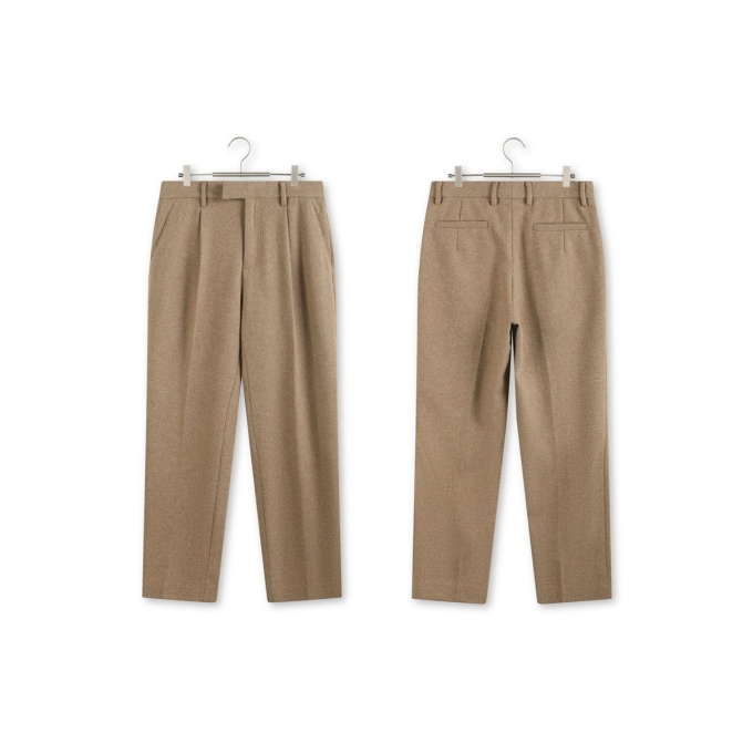 zegna wool blend straight-leg trousers